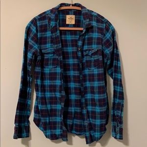 Women’s Medium Blue Flannel, Hollister